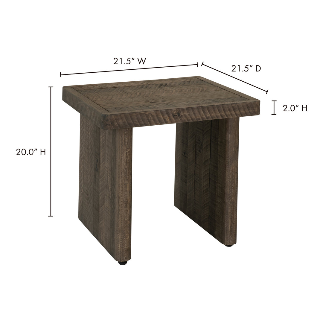 American Home Furniture | Moe's Home Collection - Monterey End Table Aged Brown