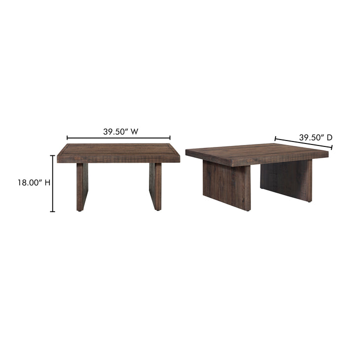 American Home Furniture | Moe's Home Collection - Monterey Square Coffee Table Aged Brown