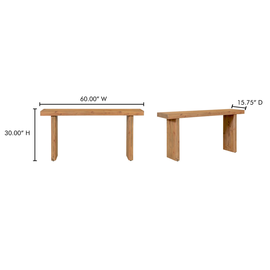 American Home Furniture | Moe's Home Collection - Monterey Console Table Rustic Blonde