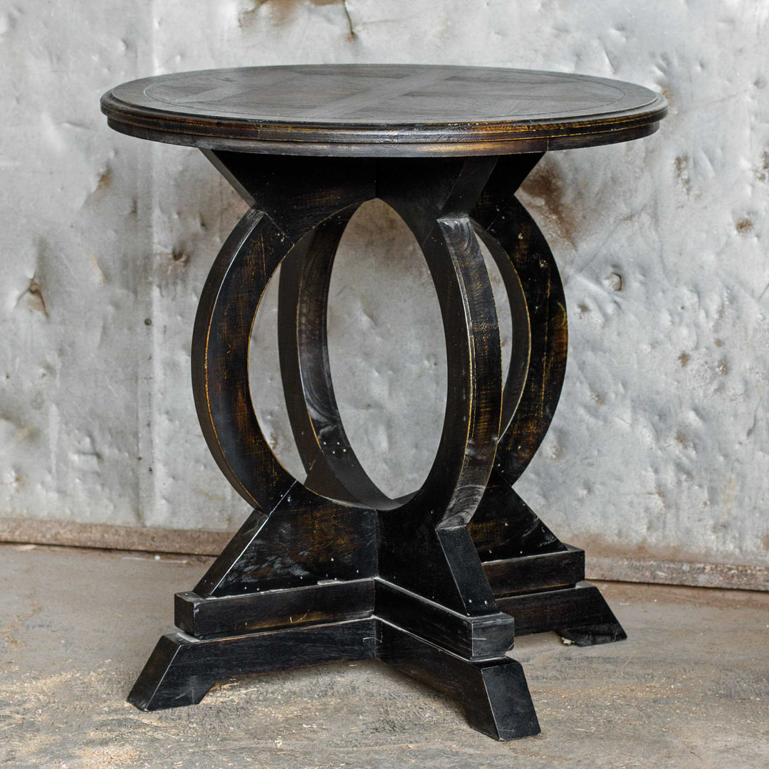 Maiva Black Side Table - AmericanHomeFurniture