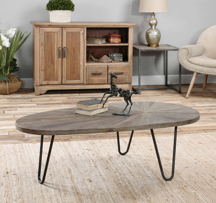 LEVENI WOODEN COFFEE TABLE - AmericanHomeFurniture