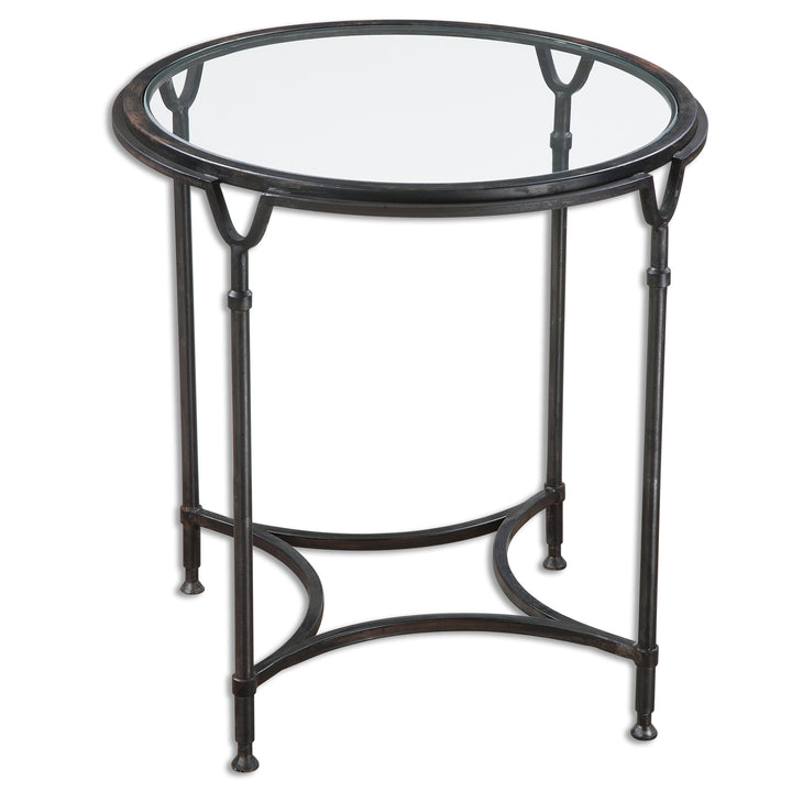 Samson Glass Side Table - AmericanHomeFurniture