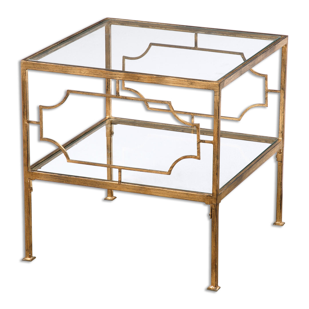 Genell Gold Cube Table - AmericanHomeFurniture