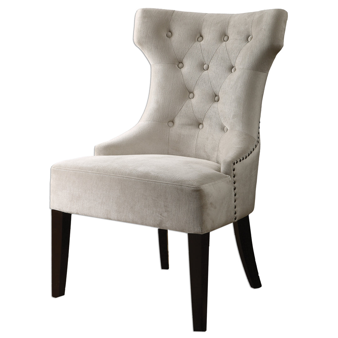 Arlette Tufted Wing Chair - AmericanHomeFurniture