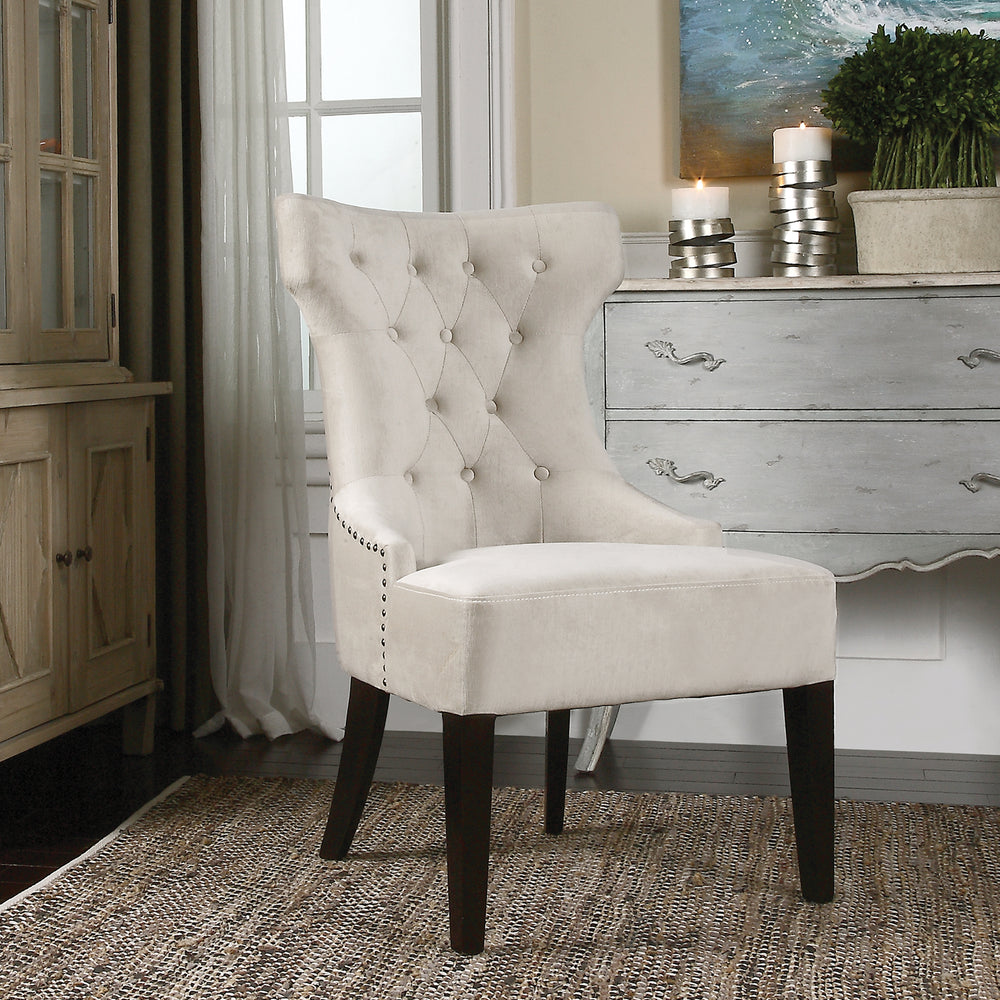 Arlette Tufted Wing Chair - AmericanHomeFurniture