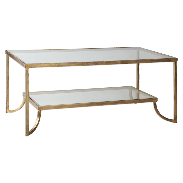 KATINA GOLD LEAF COFFEE TABLE - AmericanHomeFurniture