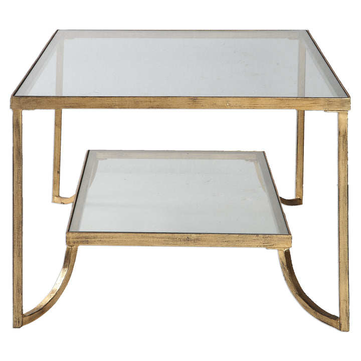 KATINA GOLD LEAF COFFEE TABLE - AmericanHomeFurniture