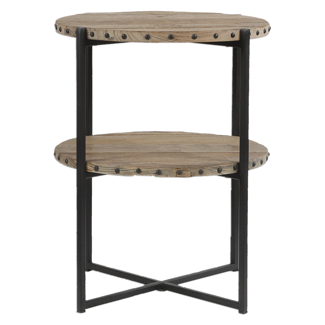 KAMAU ROUND ACCENT TABLE - AmericanHomeFurniture