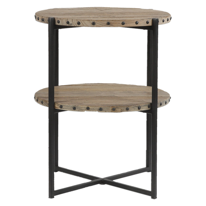 KAMAU ROUND ACCENT TABLE - AmericanHomeFurniture