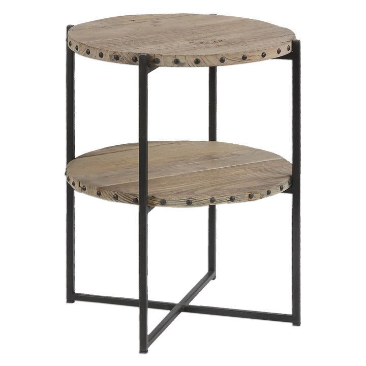 KAMAU ROUND ACCENT TABLE - AmericanHomeFurniture