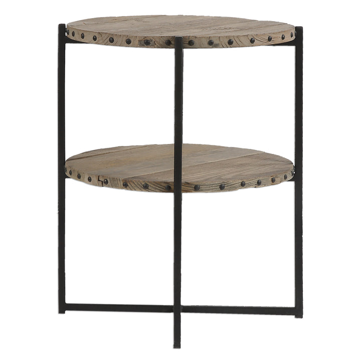 KAMAU ROUND ACCENT TABLE - AmericanHomeFurniture