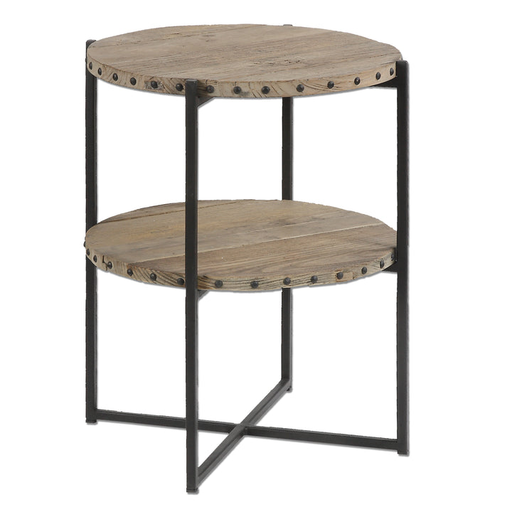 KAMAU ROUND ACCENT TABLE - AmericanHomeFurniture