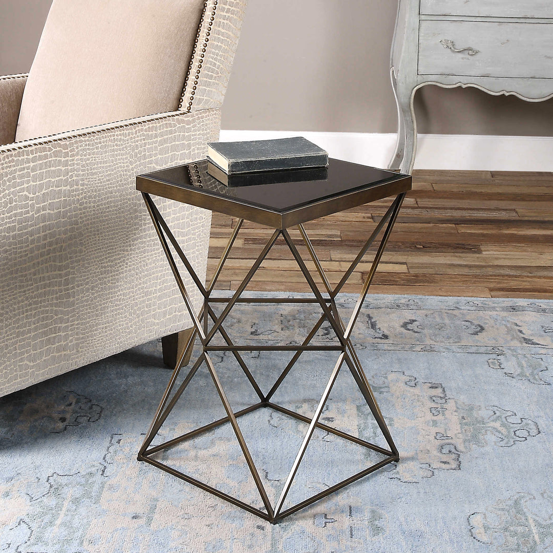 UBERTO CAGED FRAME ACCENT TABLE - AmericanHomeFurniture