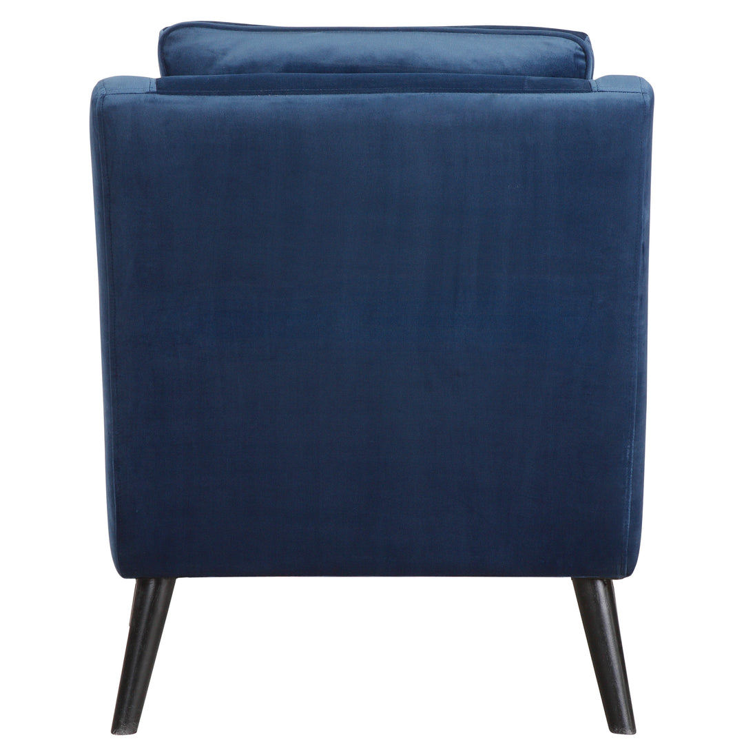 O'Brien Blue Velvet Armchair - AmericanHomeFurniture