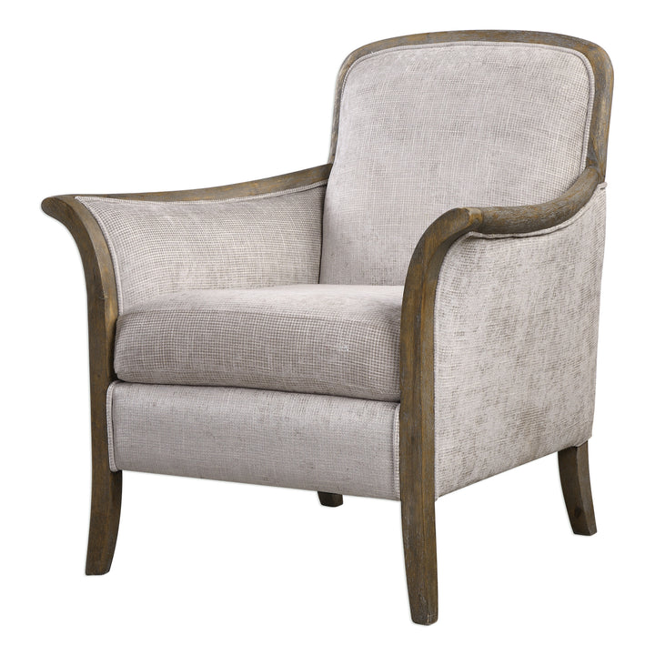 Brittoney Taupe Armchair - AmericanHomeFurniture