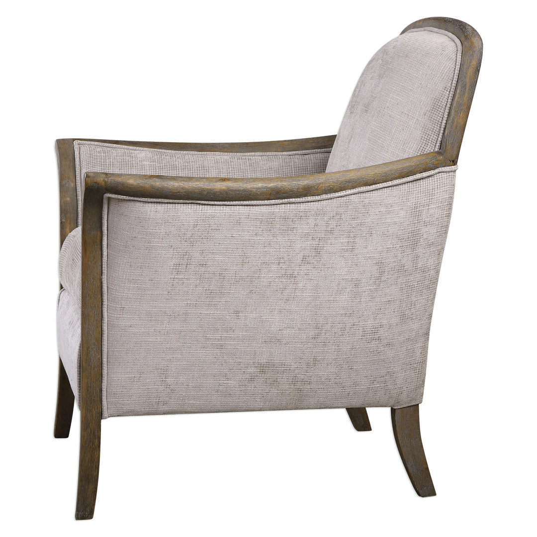 Brittoney Taupe Armchair - AmericanHomeFurniture