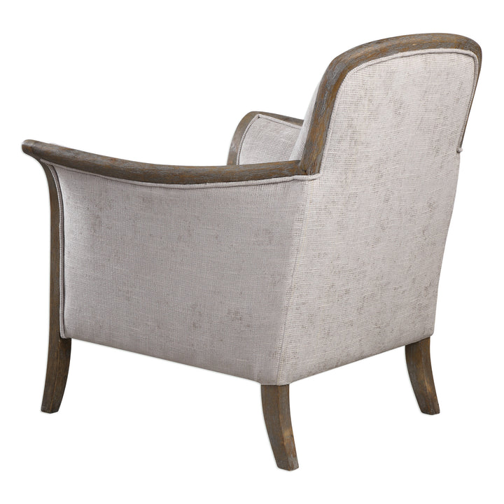 Brittoney Taupe Armchair - AmericanHomeFurniture