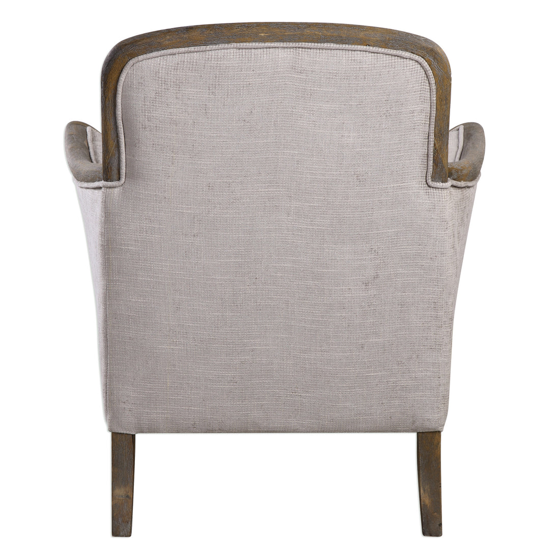 Brittoney Taupe Armchair - AmericanHomeFurniture