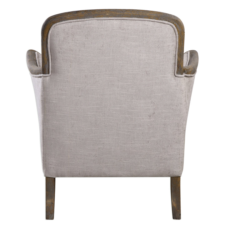 Brittoney Taupe Armchair - AmericanHomeFurniture