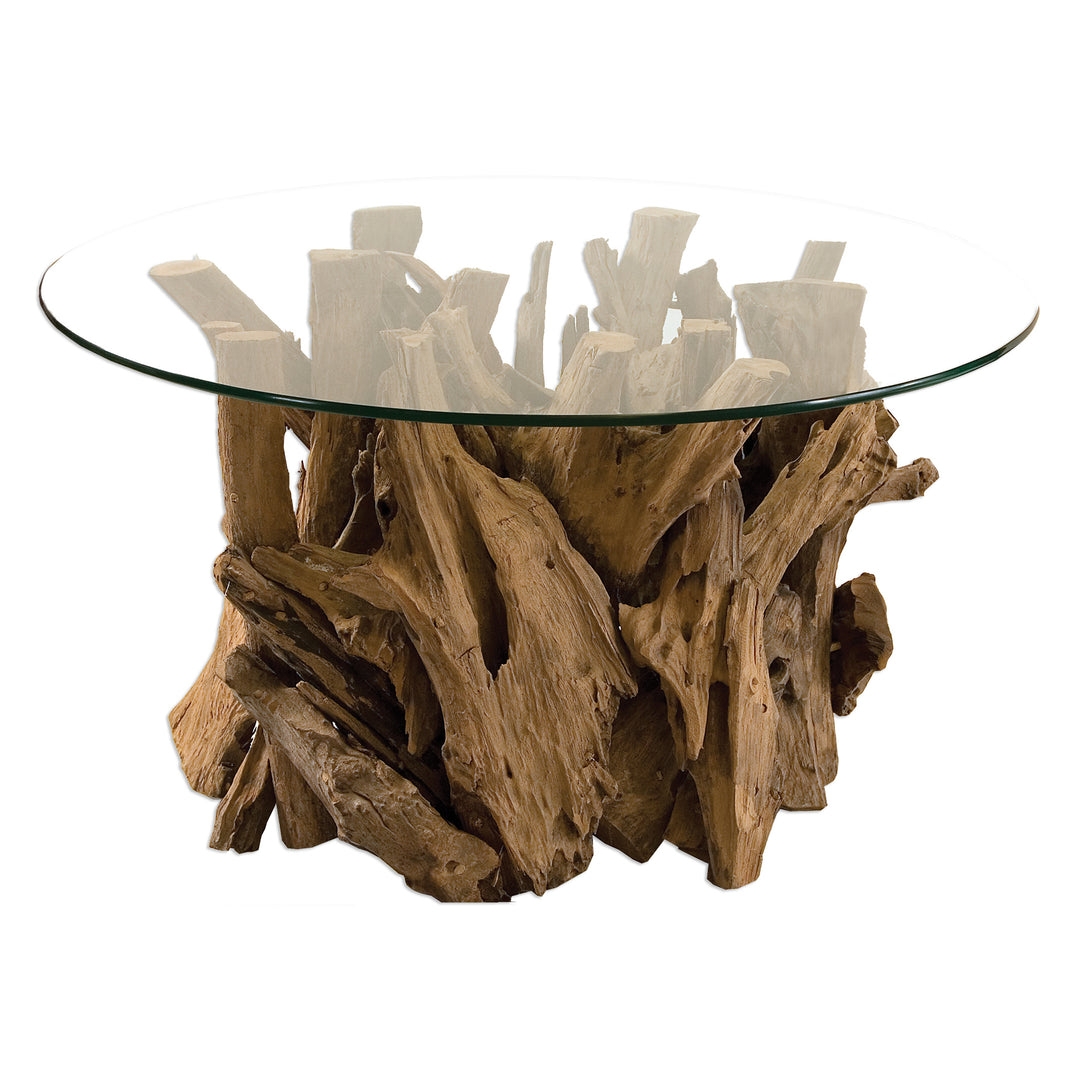 DRIFTWOOD GLASS TOP COCKTAIL TABLE - AmericanHomeFurniture