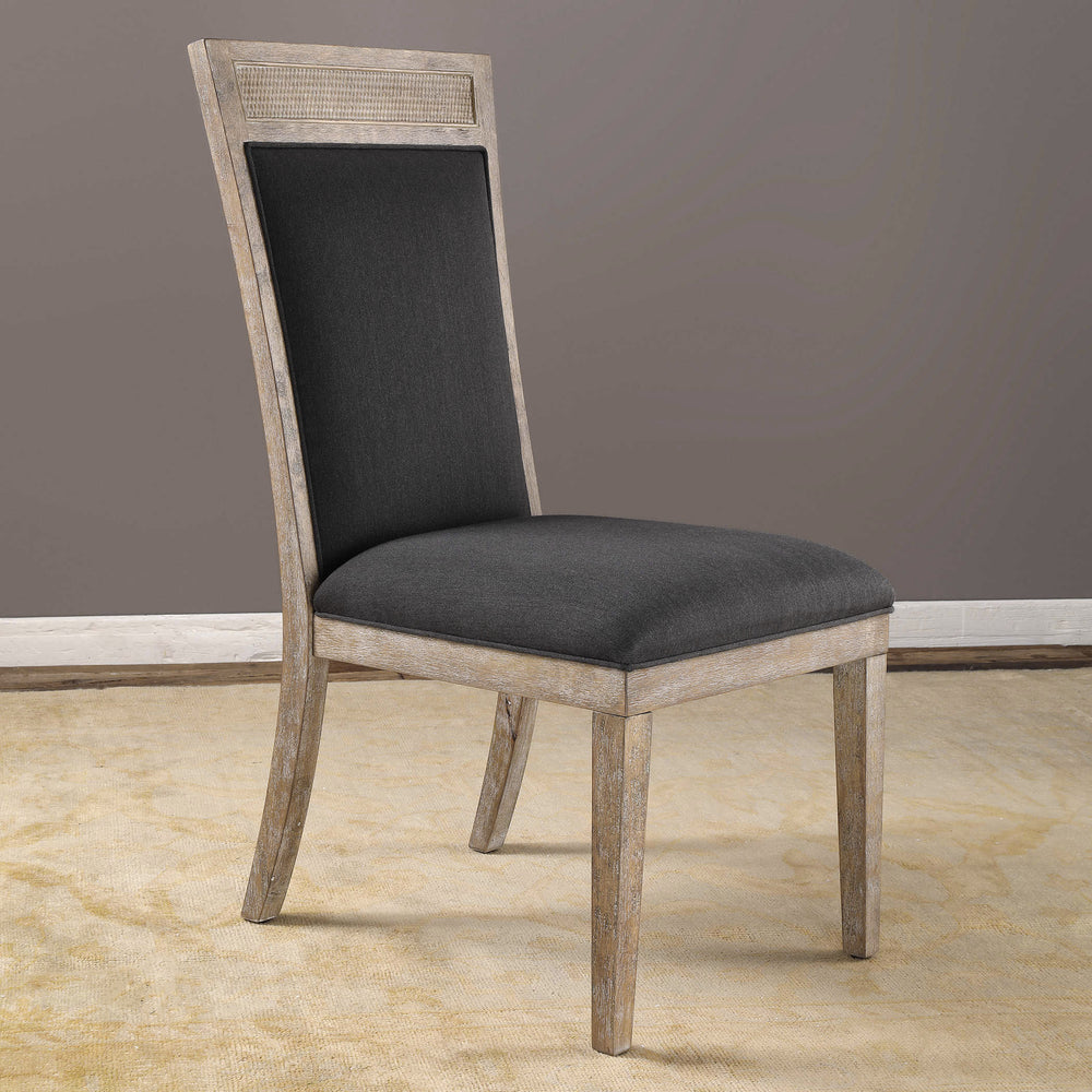 Encore Dark Gray Armless Chair - AmericanHomeFurniture