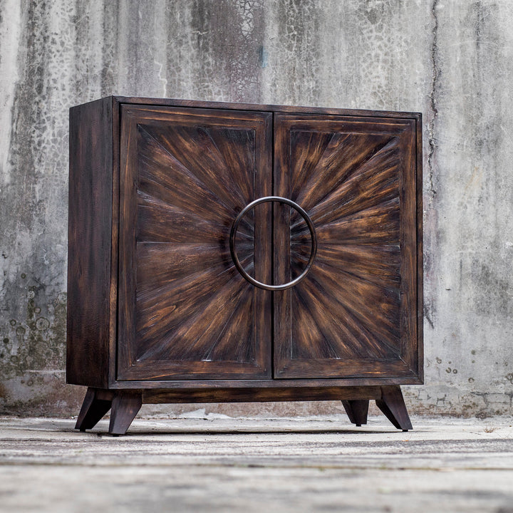 Kohana Black Console Cabinet - AmericanHomeFurniture