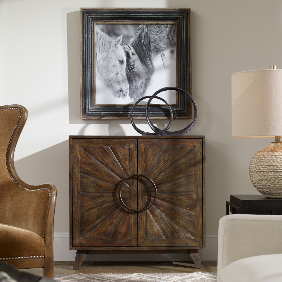 Kohana Black Console Cabinet - AmericanHomeFurniture