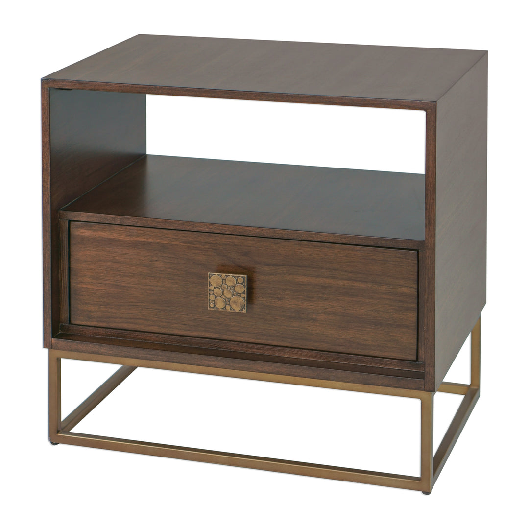 Bexley Walnut Side Table - AmericanHomeFurniture