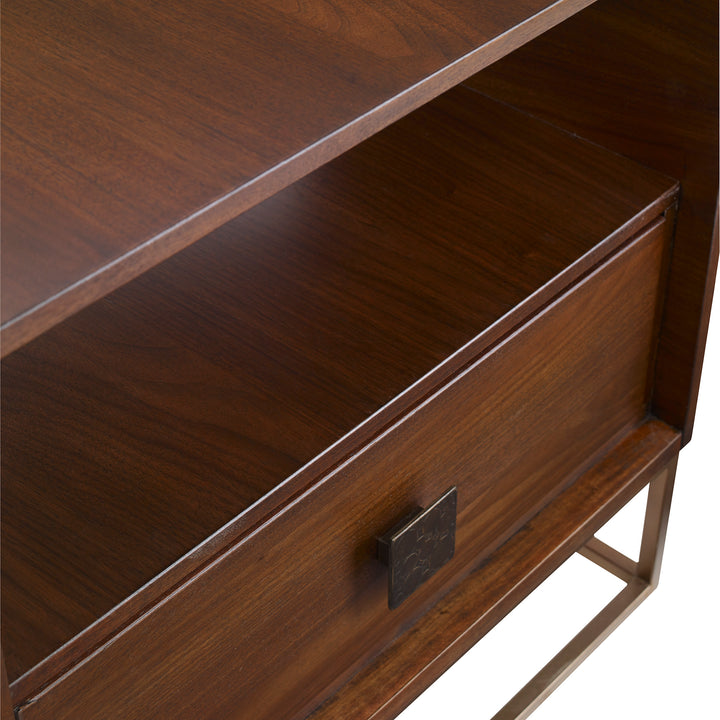 Bexley Walnut Side Table - AmericanHomeFurniture