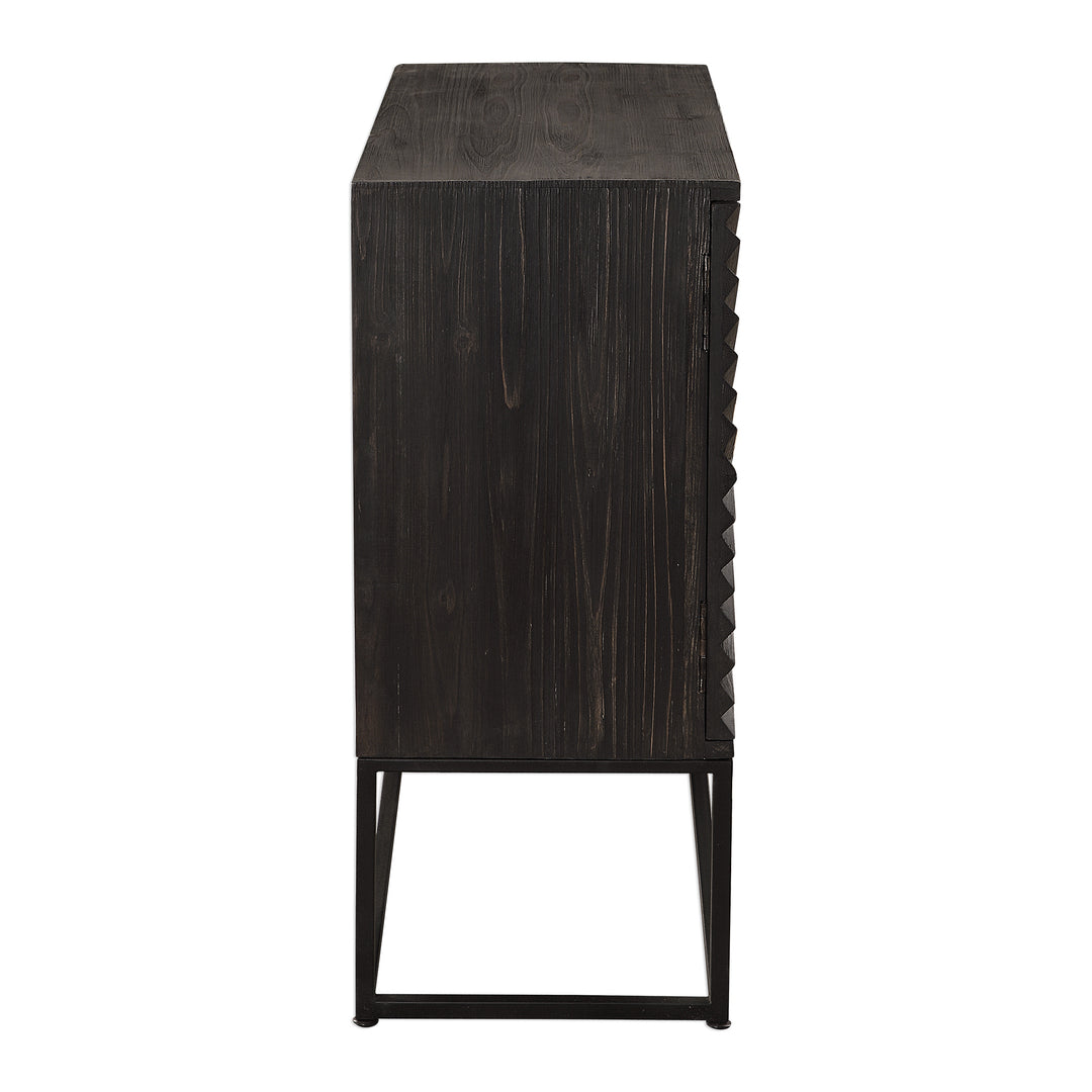 Zadie Ebony Accent Cabinet - AmericanHomeFurniture