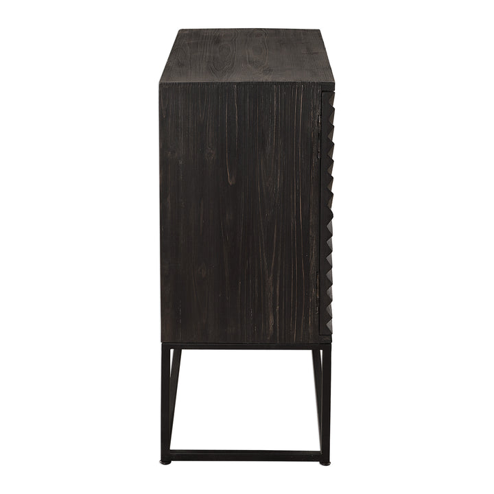 Zadie Ebony Accent Cabinet - AmericanHomeFurniture