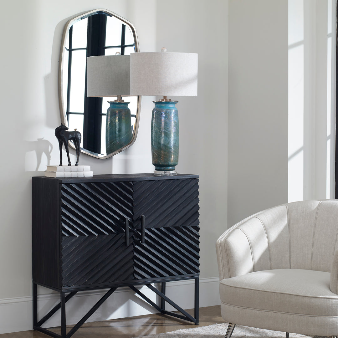 Zadie Ebony Accent Cabinet - AmericanHomeFurniture