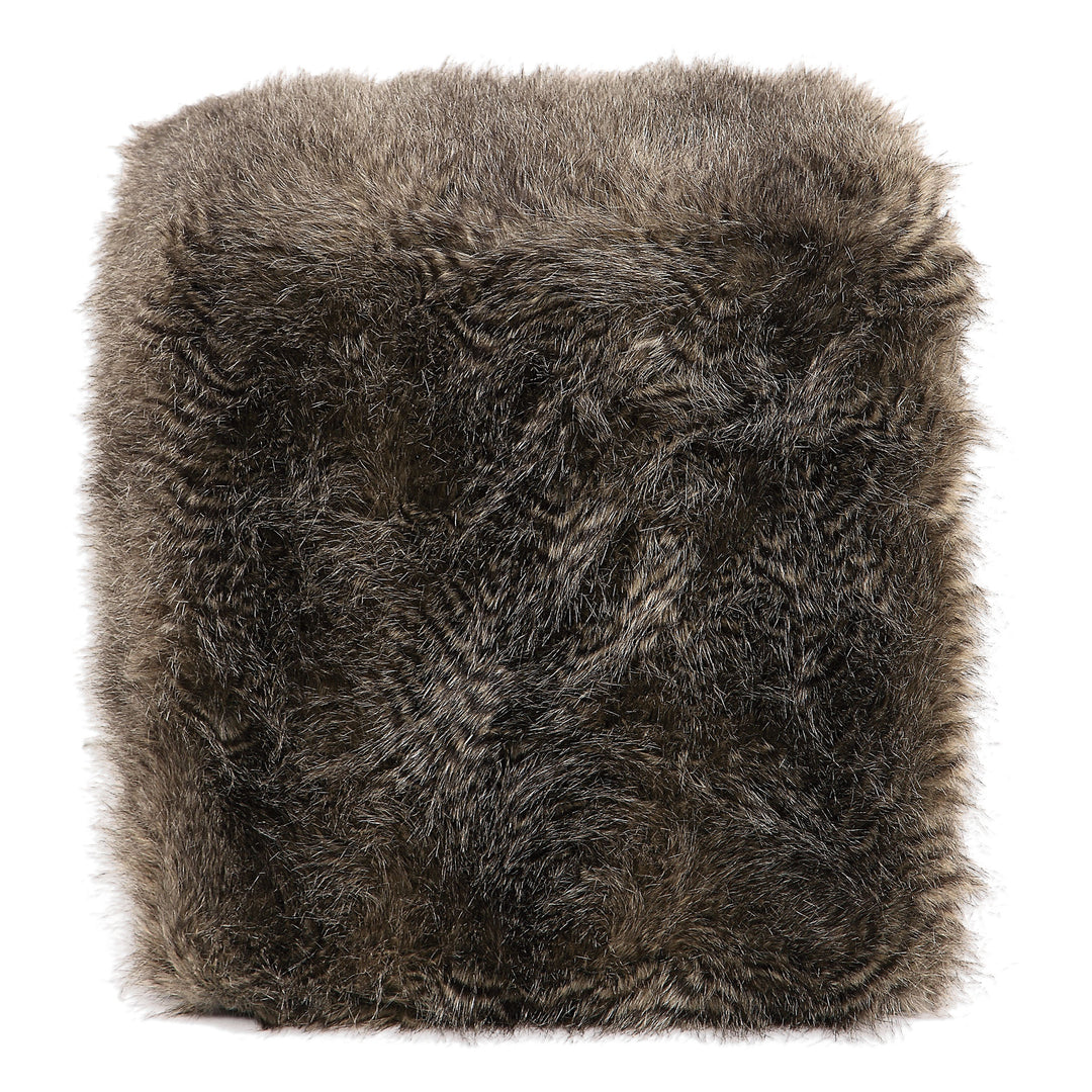 JAYNA FUR OTTOMAN - AmericanHomeFurniture