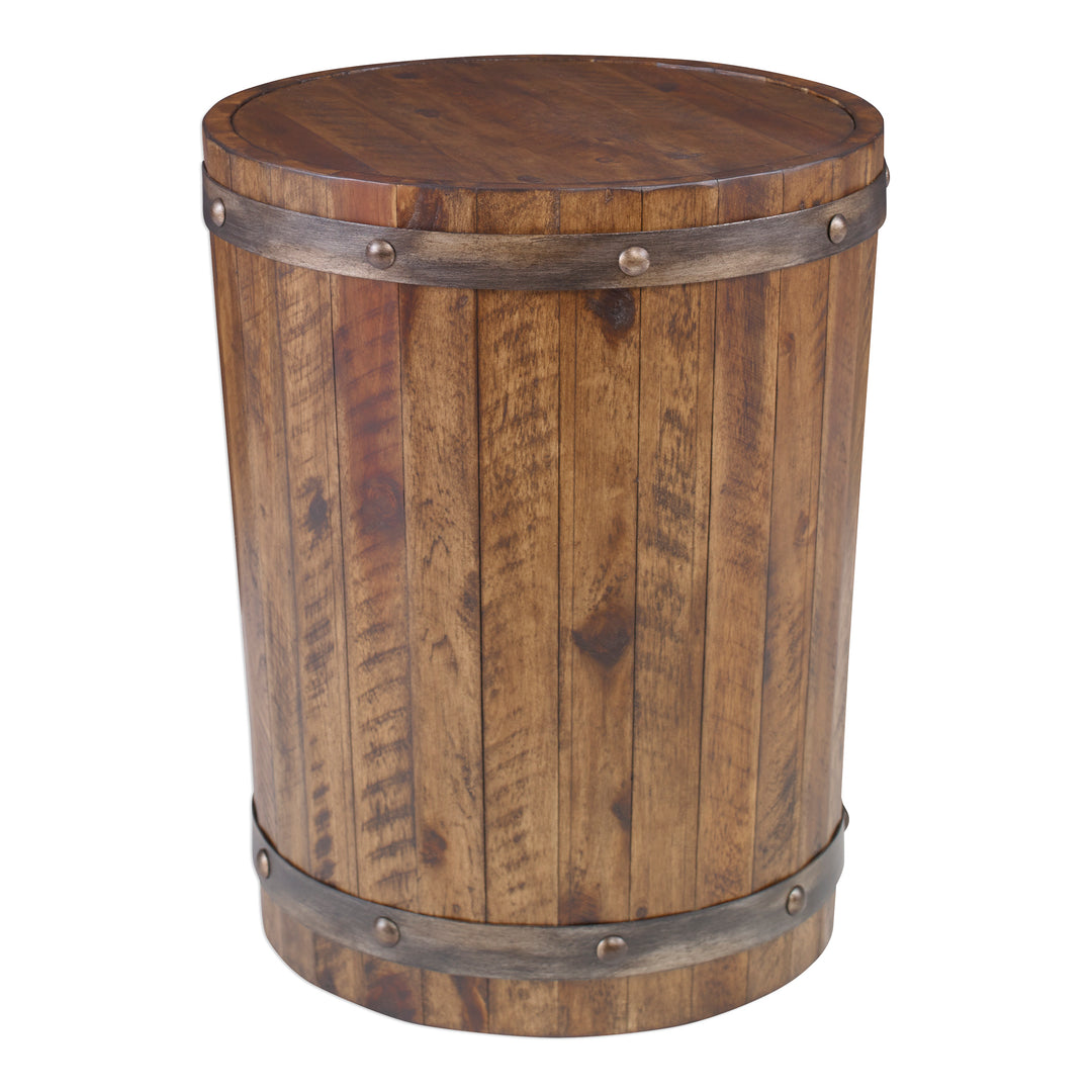 Ceylon Wine Barrel Side Table - AmericanHomeFurniture
