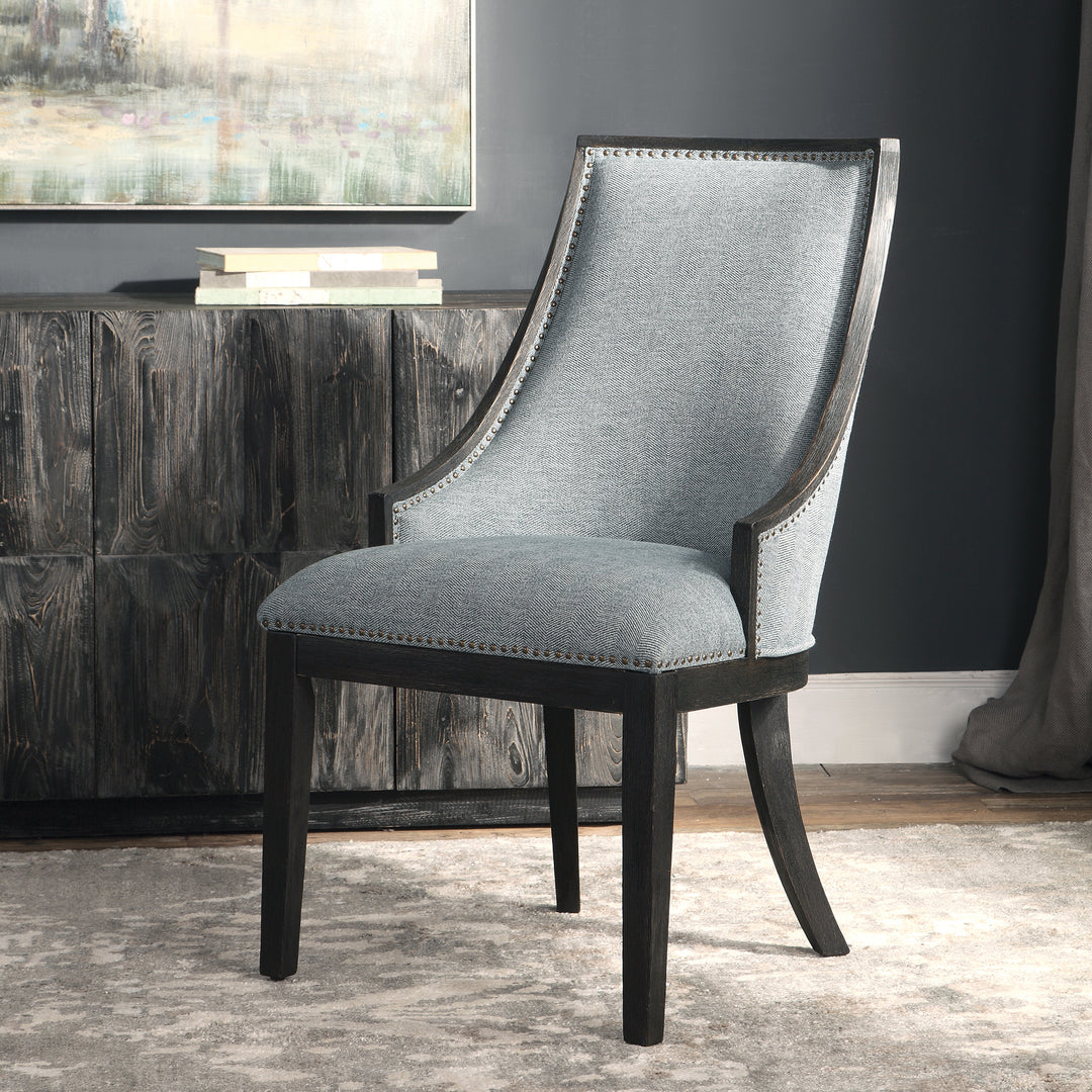 Janis Ebony Accent Chair - AmericanHomeFurniture