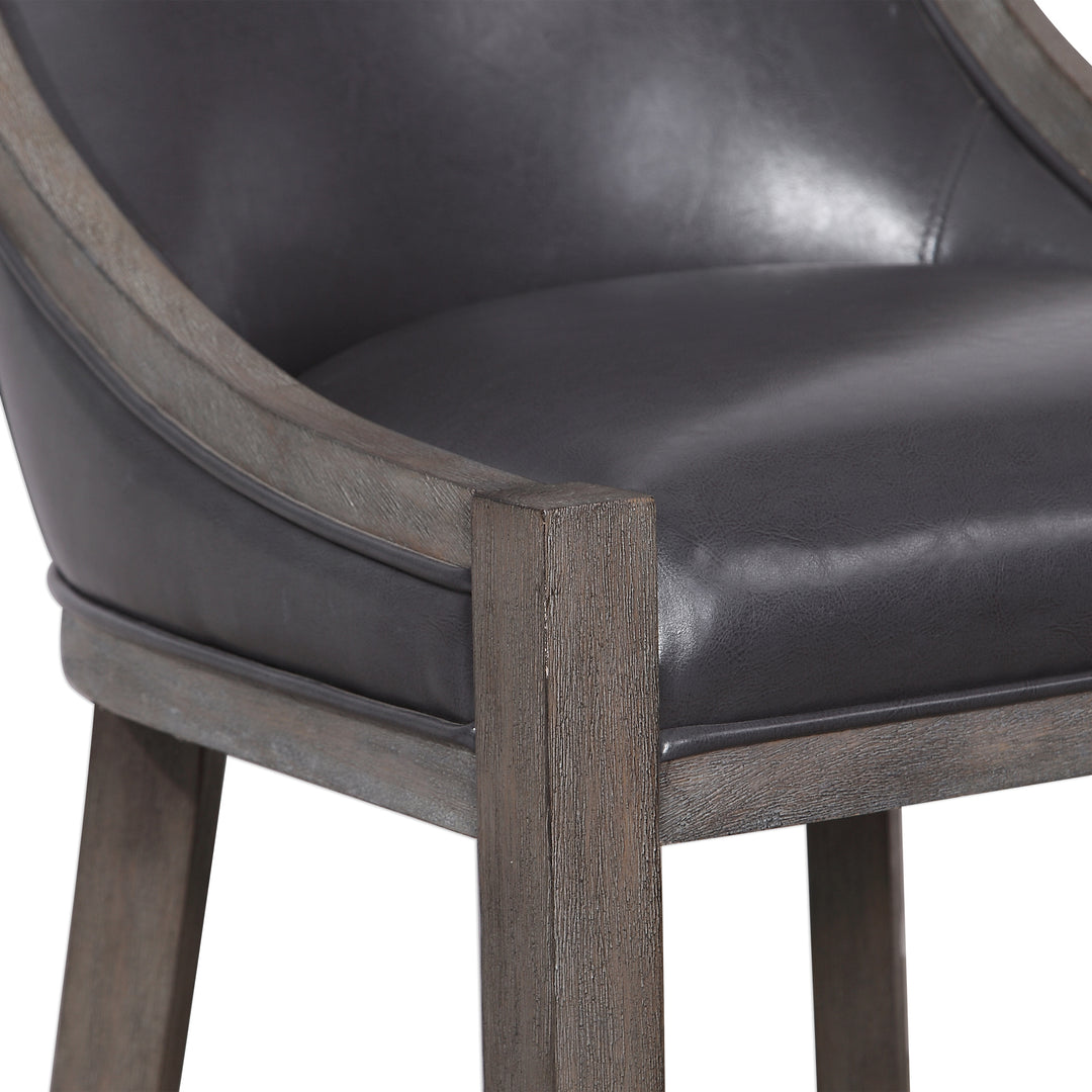 ELOWEN LEATHER COUNTER STOOL - AmericanHomeFurniture