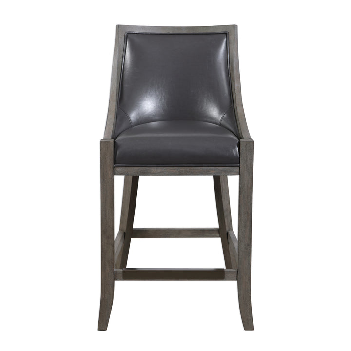 ELOWEN LEATHER COUNTER STOOL - AmericanHomeFurniture