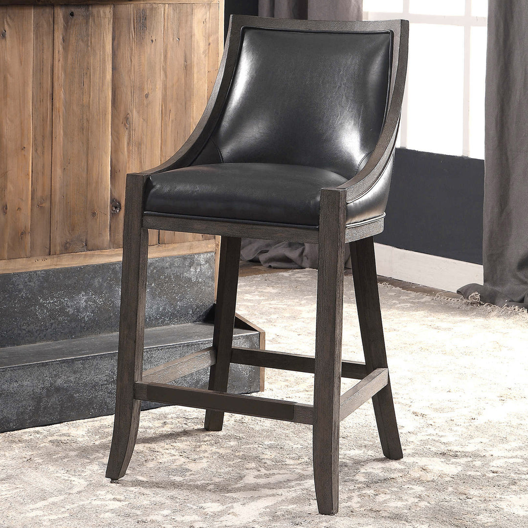 ELOWEN LEATHER COUNTER STOOL - AmericanHomeFurniture