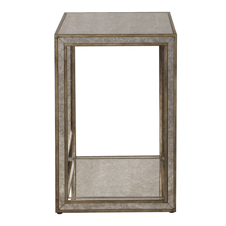 Julie Mirrored End Table - AmericanHomeFurniture