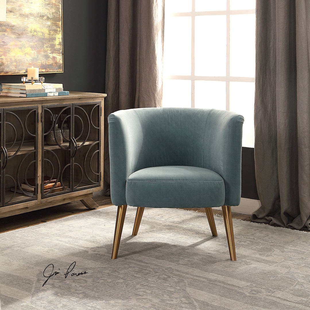 Haider Gray Accent Chair - AmericanHomeFurniture