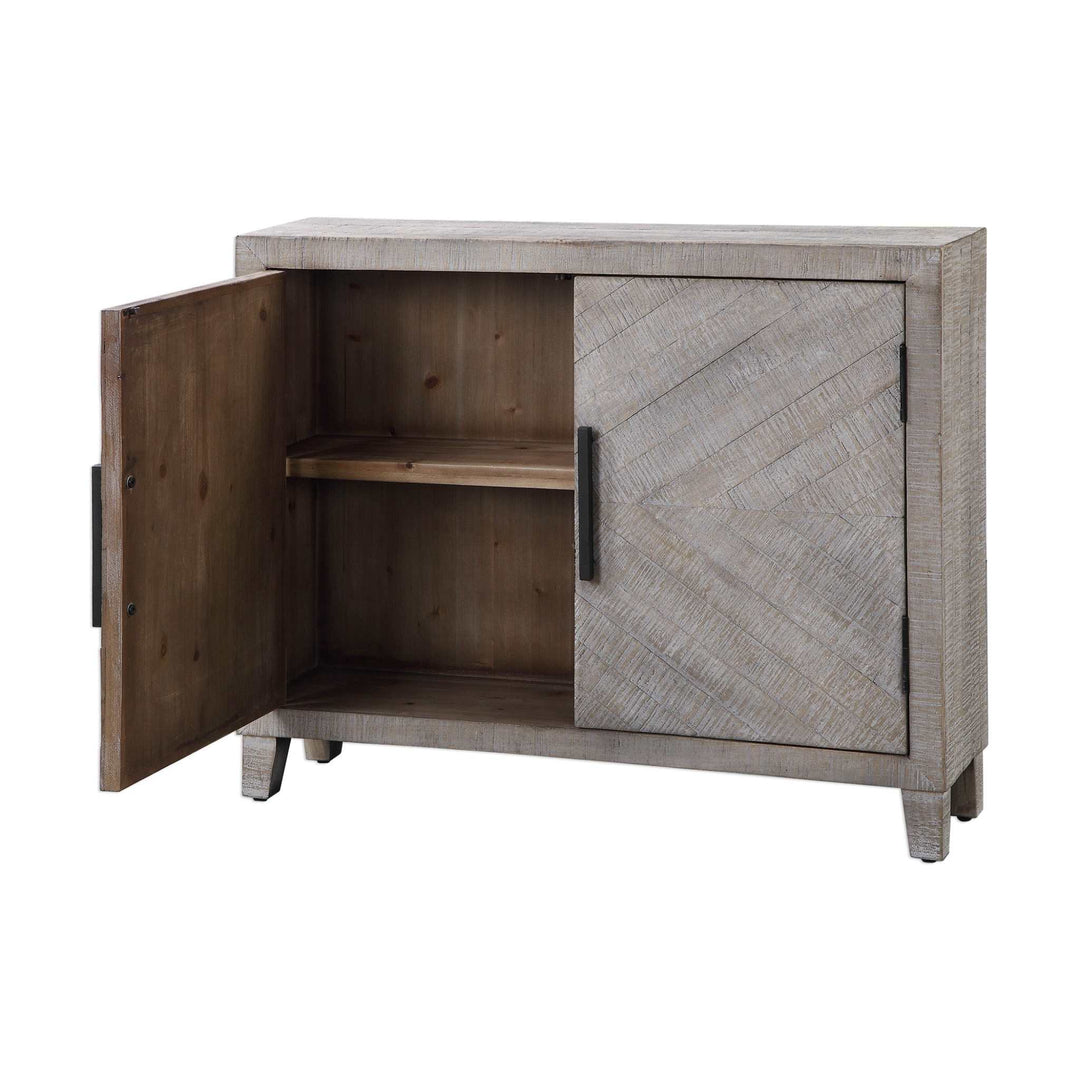 Adalind White Washed Accent Cabinet - AmericanHomeFurniture