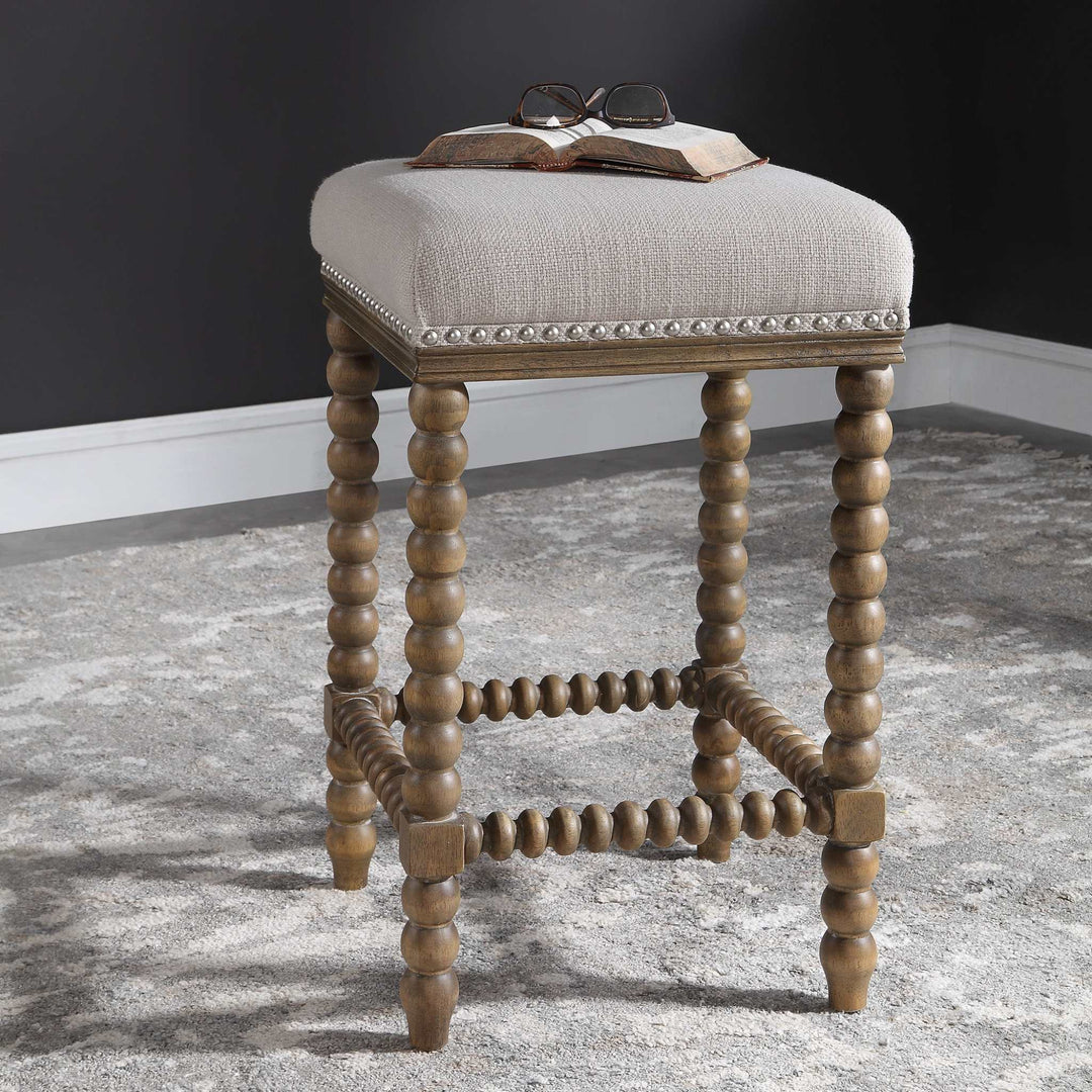 PRYCE WOODEN COUNTER STOOL - AmericanHomeFurniture