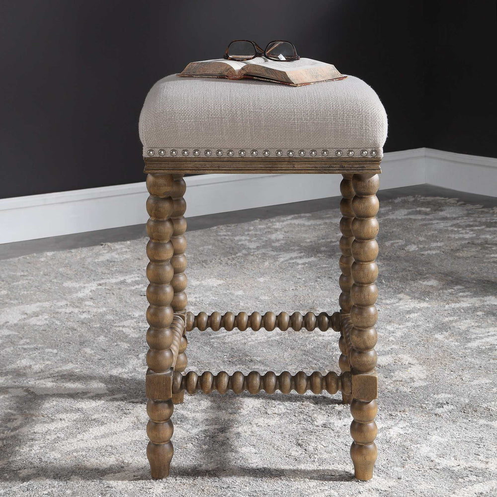 PRYCE WOODEN COUNTER STOOL - AmericanHomeFurniture