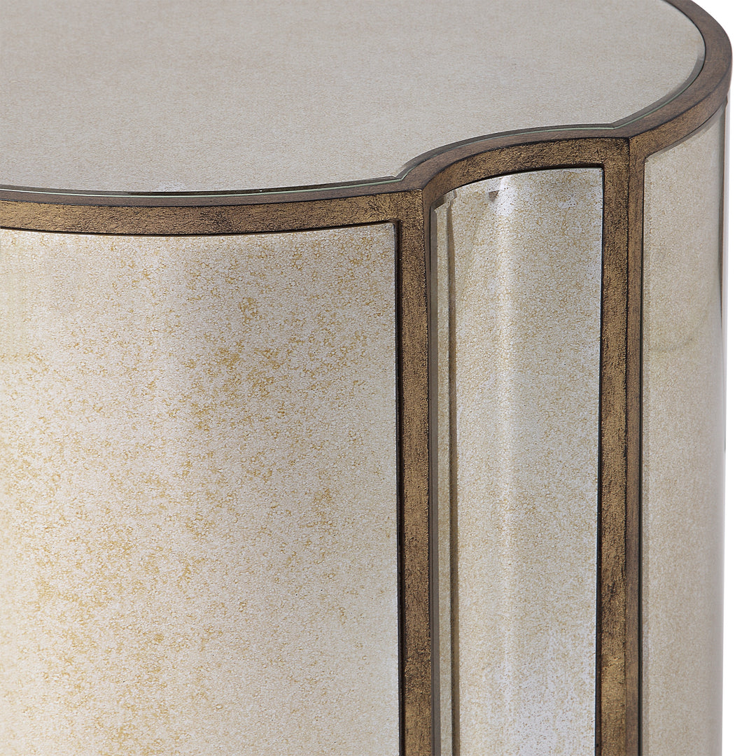 HARLOW MIRRORED ACCENT TABLE - AmericanHomeFurniture