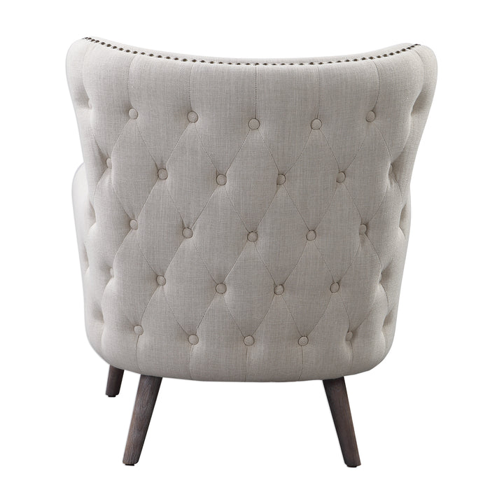 Donya Cream Accent Chair - AmericanHomeFurniture