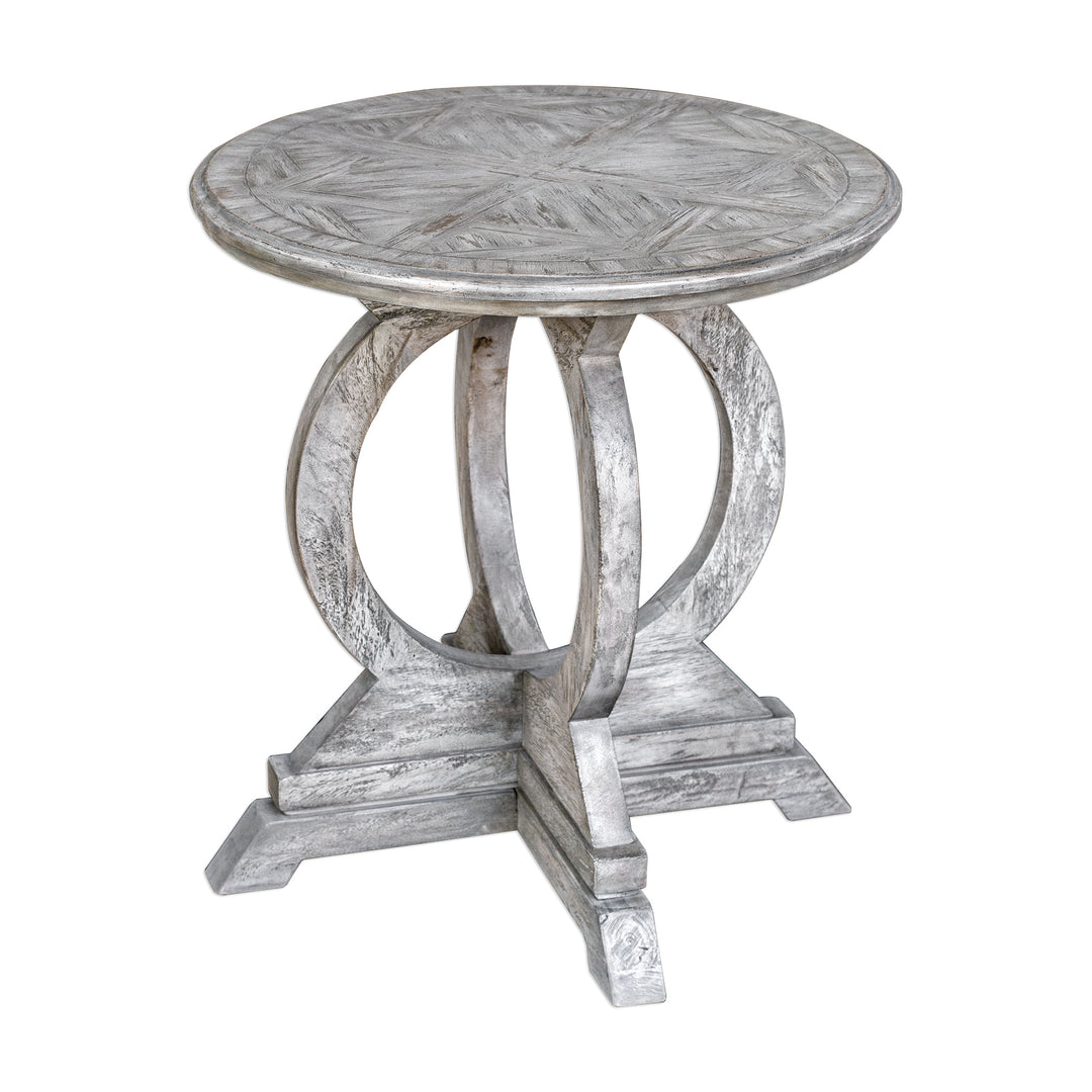 Maiva White Side Table - AmericanHomeFurniture