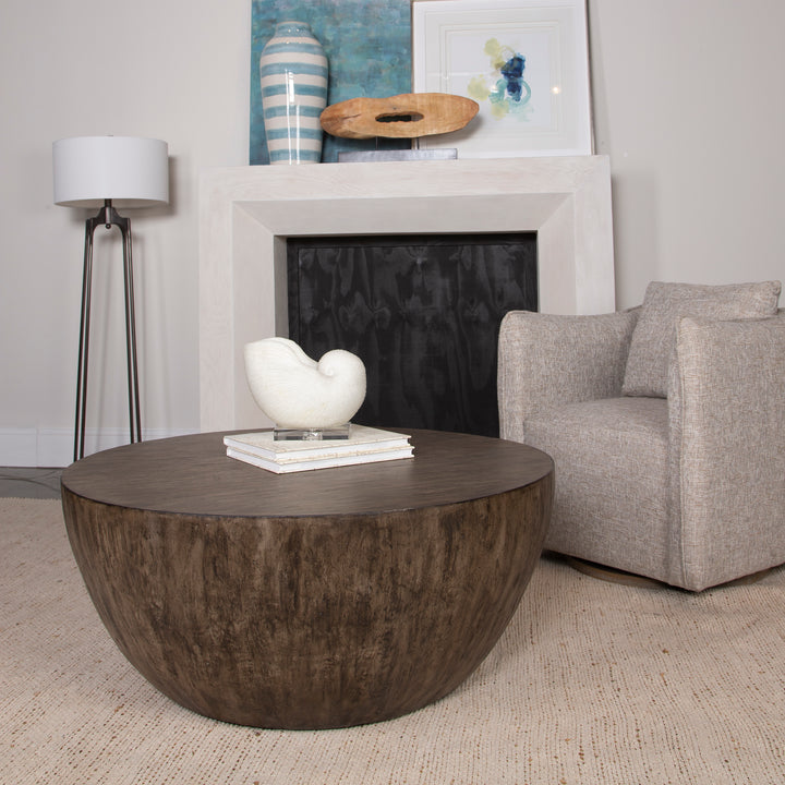 LARK ROUND WOOD COFFEE TABLE - AmericanHomeFurniture