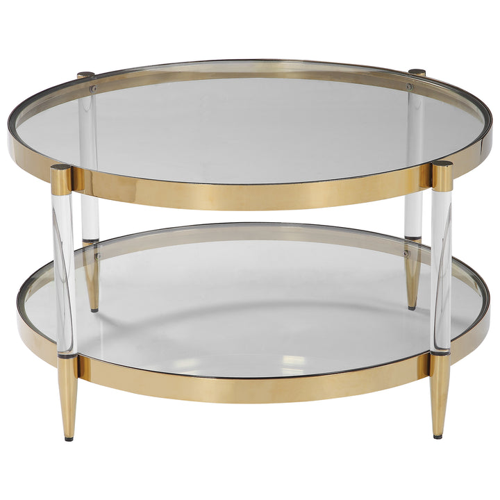 KELLEN GLASS COFFEE TABLE - AmericanHomeFurniture