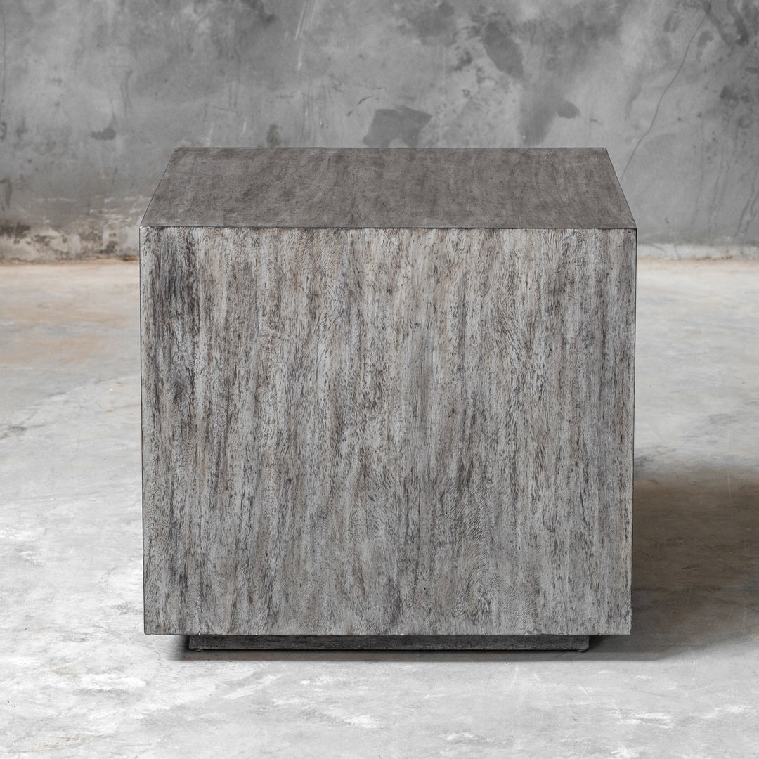 Kareem Modern Gray Side Table - AmericanHomeFurniture