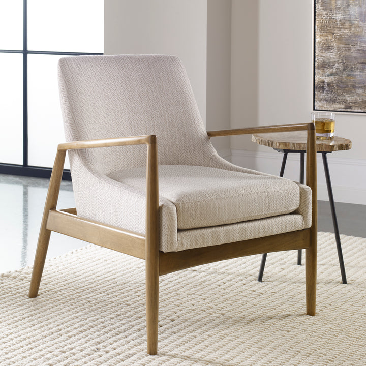 Bev White Accent Chair - AmericanHomeFurniture